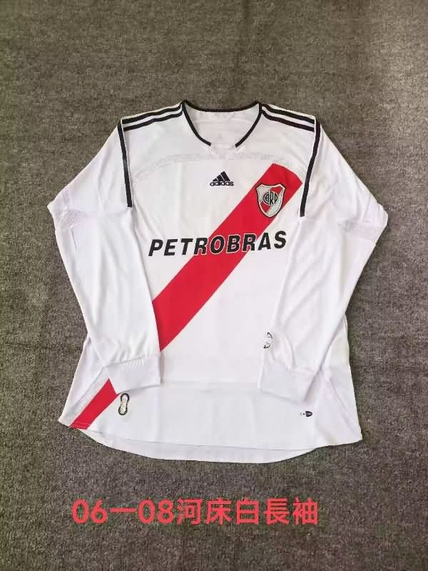 River Plate Soccer Jersey Home Long Sleeve Retro Replica 2006/07