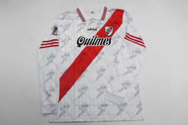 River Plate Soccer Jersey Home Long Sleeve Retro Replica 1996