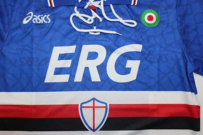 Sampdoria Soccer Jersey Home Retro Replica 1994/95