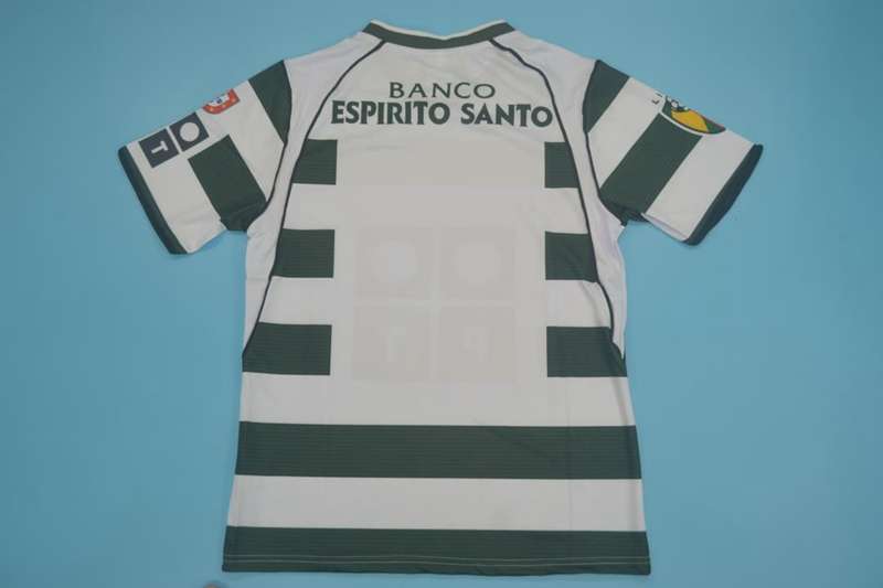 Sporting Lisbon Soccer Jersey Home Retro Replica 2002/03