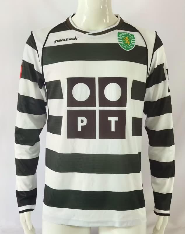 Sporting Lisbon Soccer Jersey Home Long Sleeve Retro Replica 2002/03