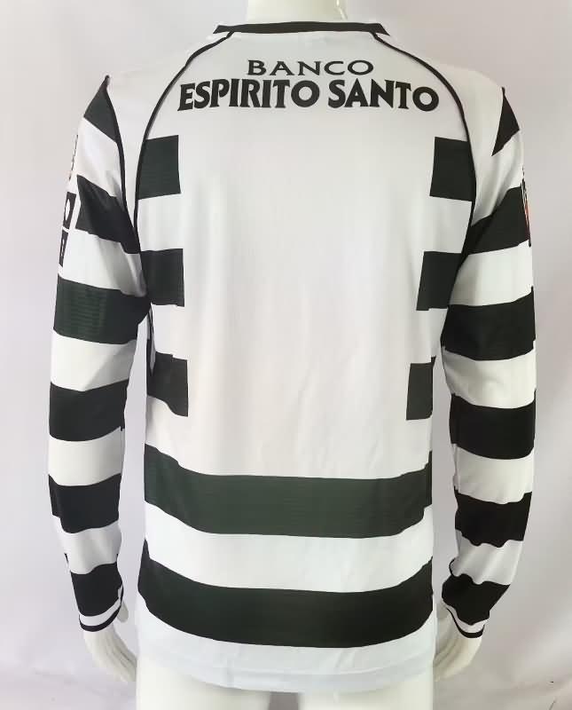 Sporting Lisbon Soccer Jersey Home Long Sleeve Retro Replica 2002/03